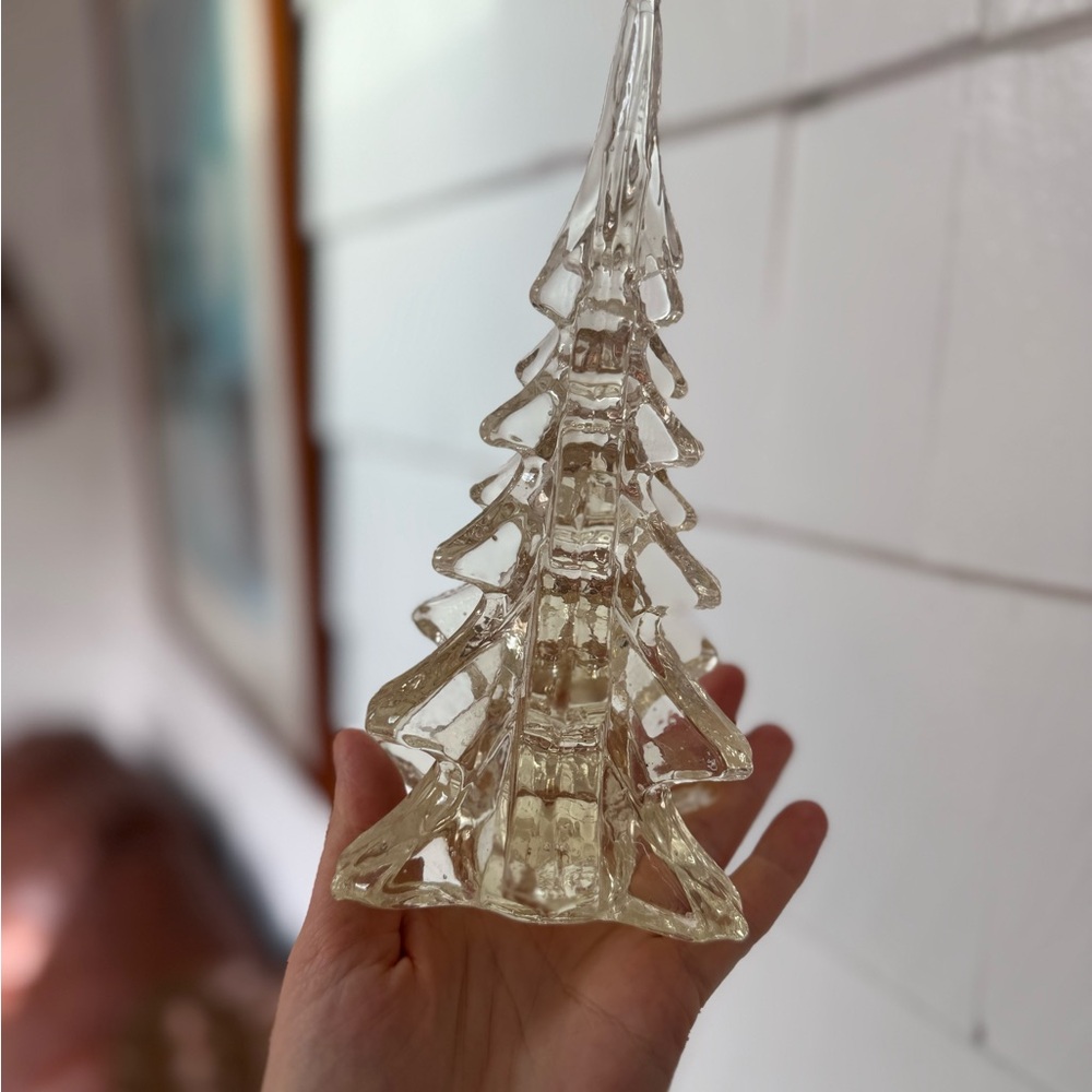 Vintage clear glass Holiday Tree Decoration - Picture 4 of 5